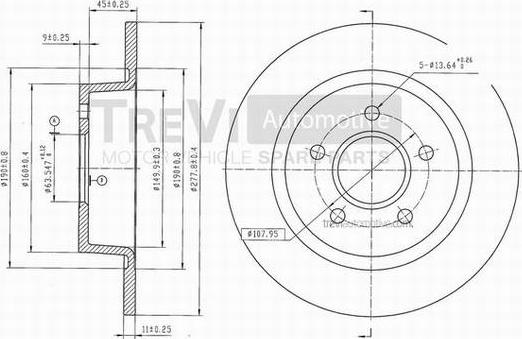 Trevi Automotive BD1075 - Kočioni disk www.molydon.hr