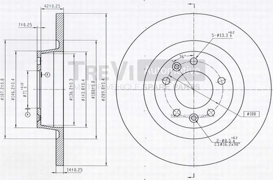 Trevi Automotive BD1076 - Kočioni disk www.molydon.hr