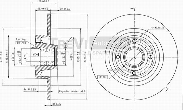 Trevi Automotive BD1070 - Kočioni disk www.molydon.hr