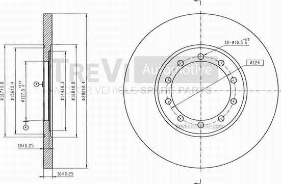 Trevi Automotive BD1078 - Kočioni disk www.molydon.hr