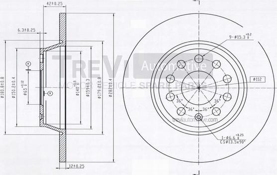 Trevi Automotive BD1073 - Kočioni disk www.molydon.hr