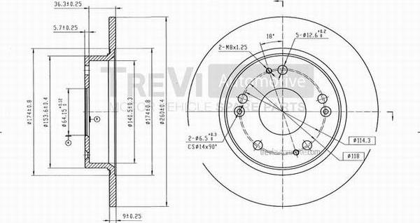 Trevi Automotive BD1072 - Kočioni disk www.molydon.hr