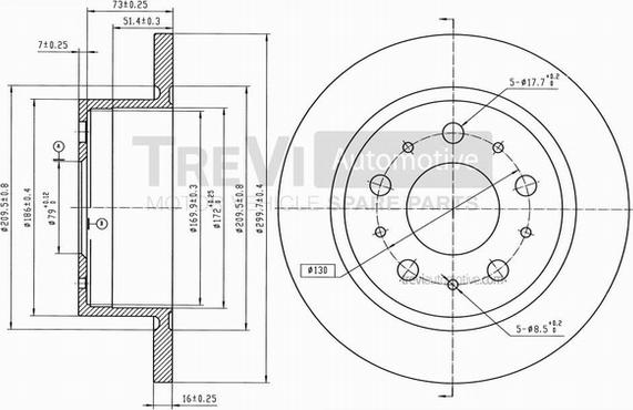 Trevi Automotive BD1077 - Kočioni disk www.molydon.hr