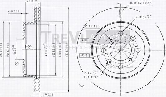 Trevi Automotive BD1199 - Kočioni disk www.molydon.hr