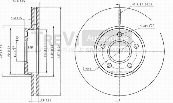 Trevi Automotive BD1194 - Kočioni disk www.molydon.hr