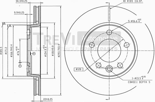 Trevi Automotive BD1193 - Kočioni disk www.molydon.hr