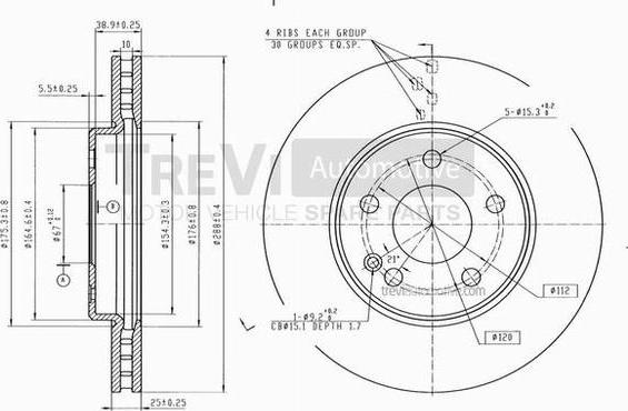 Trevi Automotive BD1149 - Kočioni disk www.molydon.hr