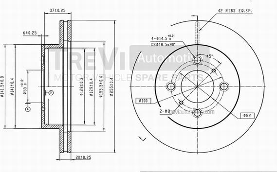 Trevi Automotive BD1140 - Kočioni disk www.molydon.hr