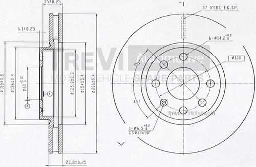 Trevi Automotive BD1141 - Kočioni disk www.molydon.hr