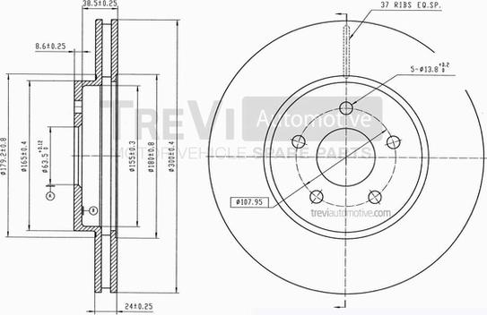 Trevi Automotive BD1147 - Kočioni disk www.molydon.hr