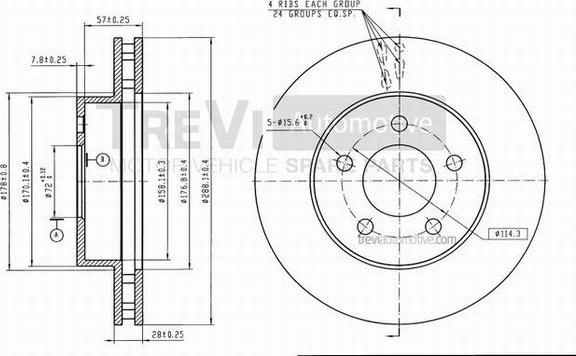 Trevi Automotive BD1154 - Kočioni disk www.molydon.hr