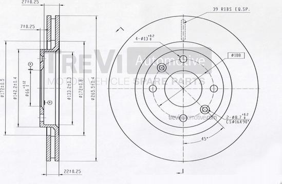 Trevi Automotive BD1150 - Kočioni disk www.molydon.hr