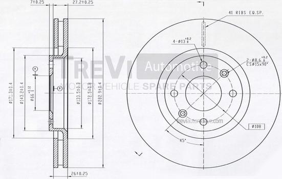 Trevi Automotive BD1151 - Kočioni disk www.molydon.hr