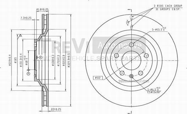 Trevi Automotive BD1153 - Kočioni disk www.molydon.hr