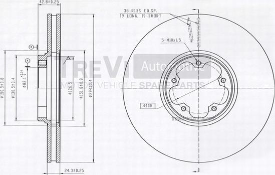 Trevi Automotive BD1152 - Kočioni disk www.molydon.hr