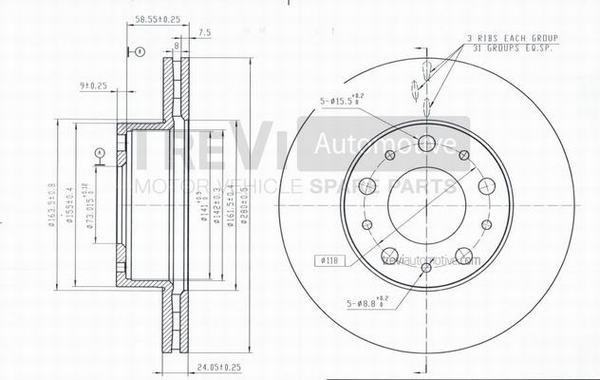 Trevi Automotive BD1157 - Kočioni disk www.molydon.hr