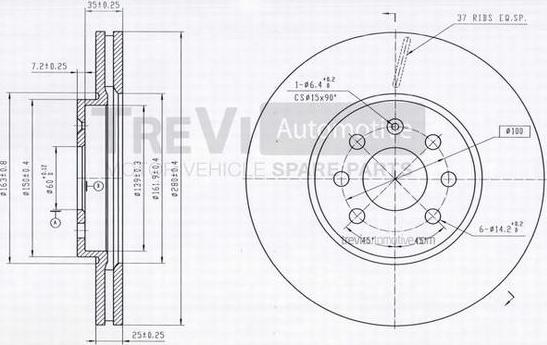 Trevi Automotive BD1169 - Kočioni disk www.molydon.hr