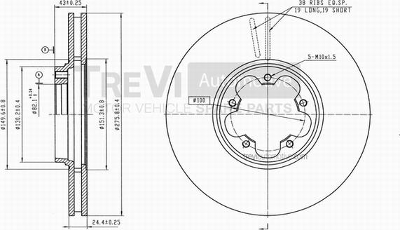 Trevi Automotive BD1160 - Kočioni disk www.molydon.hr