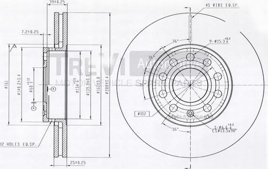 Trevi Automotive BD1102 - Kočioni disk www.molydon.hr