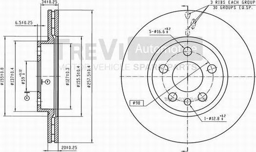 Trevi Automotive BD1107 - Kočioni disk www.molydon.hr