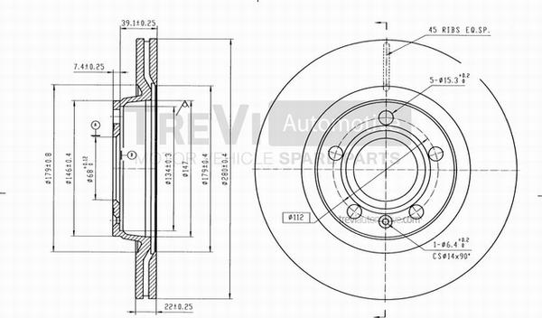 Trevi Automotive BD1119 - Kočioni disk www.molydon.hr