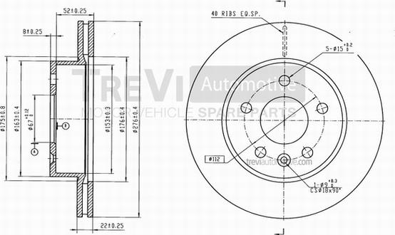 Trevi Automotive BD1114 - Kočioni disk www.molydon.hr