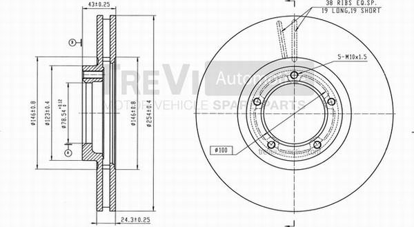 Trevi Automotive BD1113 - Kočioni disk www.molydon.hr