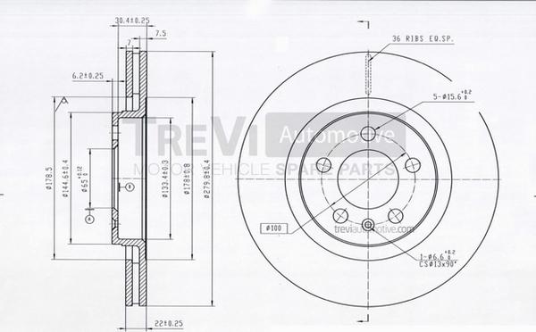 Trevi Automotive BD1117 - Kočioni disk www.molydon.hr