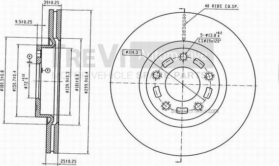 Trevi Automotive BD1185 - Kočioni disk www.molydon.hr