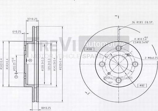 Trevi Automotive BD1130 - Kočioni disk www.molydon.hr