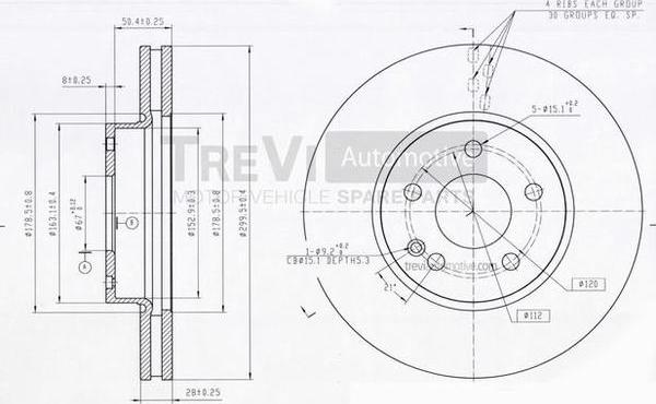 Trevi Automotive BD1138 - Kočioni disk www.molydon.hr