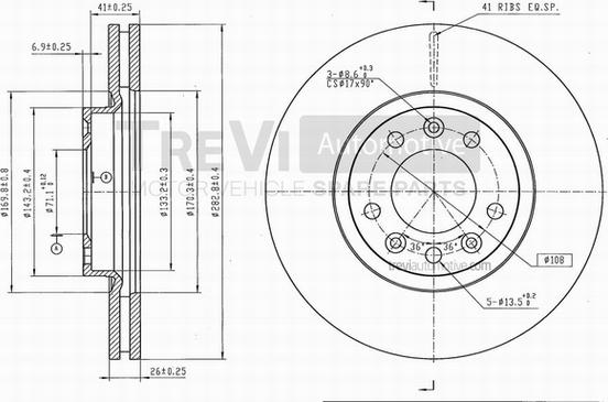 Trevi Automotive BD1137 - Kočioni disk www.molydon.hr