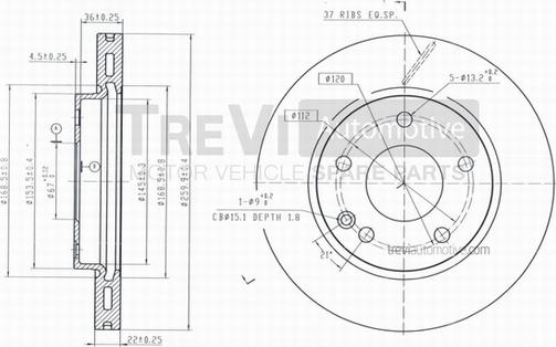 Trevi Automotive BD1120 - Kočioni disk www.molydon.hr