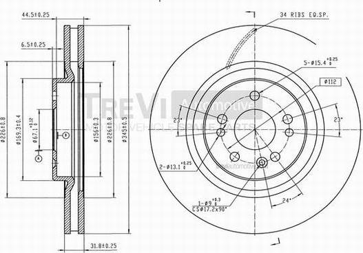 Trevi Automotive BD1121 - Kočioni disk www.molydon.hr