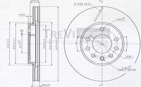 Trevi Automotive BD1123 - Kočioni disk www.molydon.hr