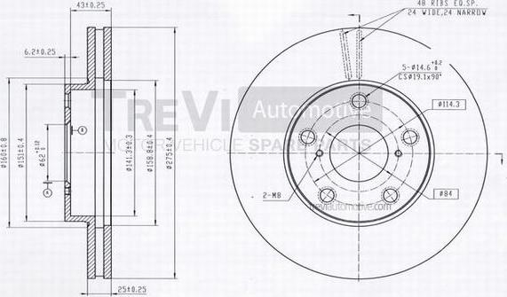 Trevi Automotive BD1174 - Kočioni disk www.molydon.hr