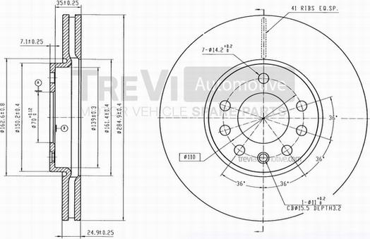 Trevi Automotive BD1171 - Kočioni disk www.molydon.hr