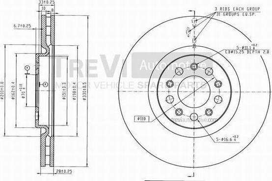 Trevi Automotive BD1177 - Kočioni disk www.molydon.hr