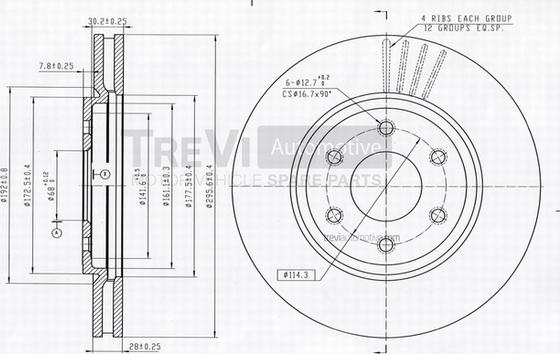 Trevi Automotive BD1256 - Kočioni disk www.molydon.hr