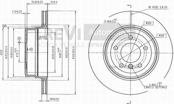 Trevi Automotive BD1251 - Kočioni disk www.molydon.hr