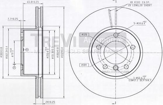 Trevi Automotive BD1252 - Kočioni disk www.molydon.hr