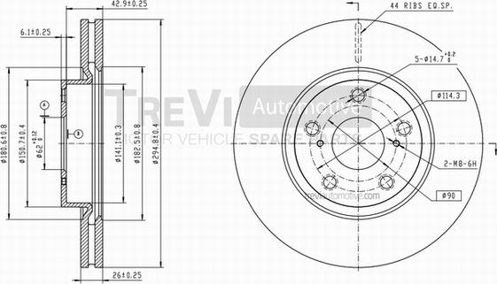 Trevi Automotive BD1205 - Kočioni disk www.molydon.hr