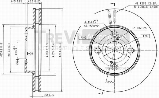 Trevi Automotive BD1206 - Kočioni disk www.molydon.hr