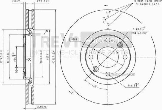 Trevi Automotive BD1215 - Kočioni disk www.molydon.hr