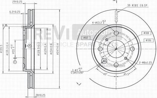 Trevi Automotive BD1210 - Kočioni disk www.molydon.hr