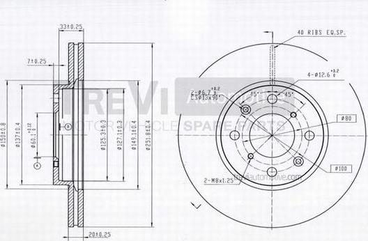 Trevi Automotive BD1218 - Kočioni disk www.molydon.hr