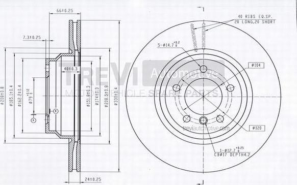 Trevi Automotive BD1217 - Kočioni disk www.molydon.hr