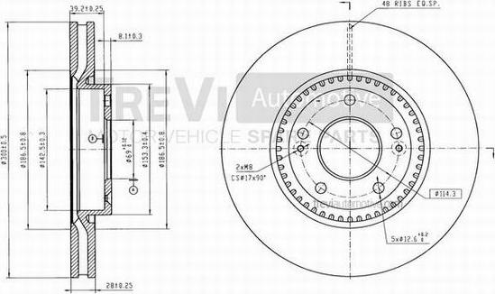 Trevi Automotive BD1230 - Kočioni disk www.molydon.hr