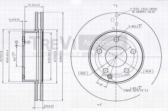 Trevi Automotive BD1238 - Kočioni disk www.molydon.hr