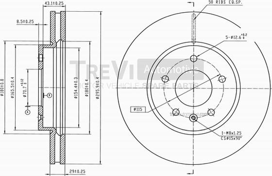 Trevi Automotive BD1232 - Kočioni disk www.molydon.hr